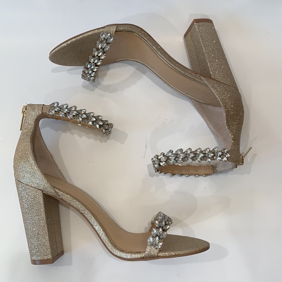Jewel Badgley Mischka Mayra Heel - Gold Glitter - Picture 5 of 12